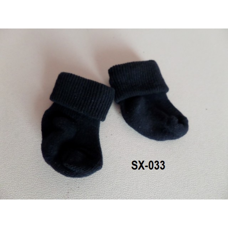 Sokjes met omslag marine